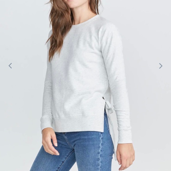 Marine Layer Sweaters - Marine Layer | Nora Tie Hem Sweatshirt L Gray